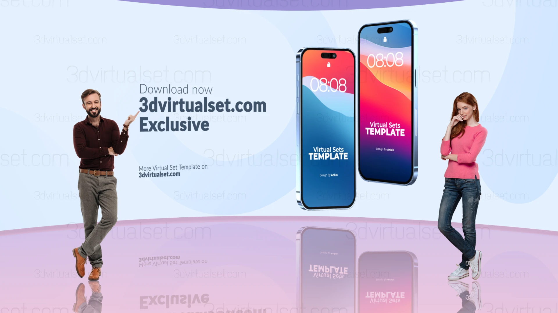 Virtual Set 151 For After Effects Wide 3